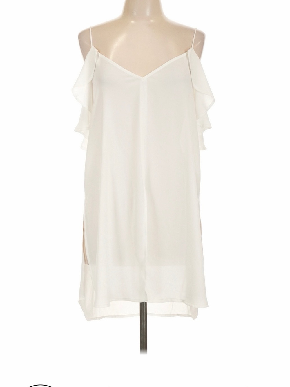 Express White Cold-Shoulder Slip Tunic